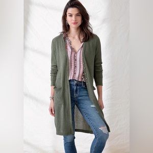 Waffle Knit Duster Cardigan